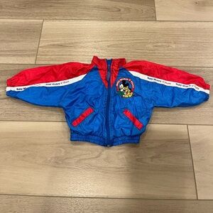 Vtg RARE Disney Baby Mickey Mouse Mighty Characters Windbreaker Jacket 18 Months